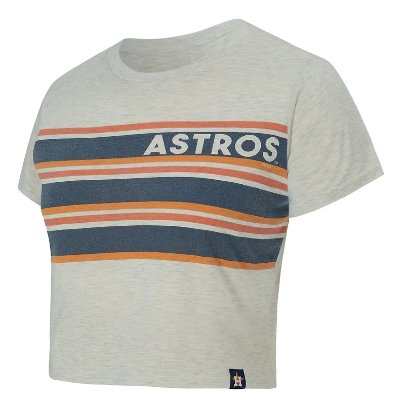 Women's Concepts Sport Cream Houston Astros Birch Cropped T-Shirt