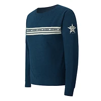 T-shirt à manches longues en molleton français bleu marine Houston Astros de la marque Concepts Sport pour femmes