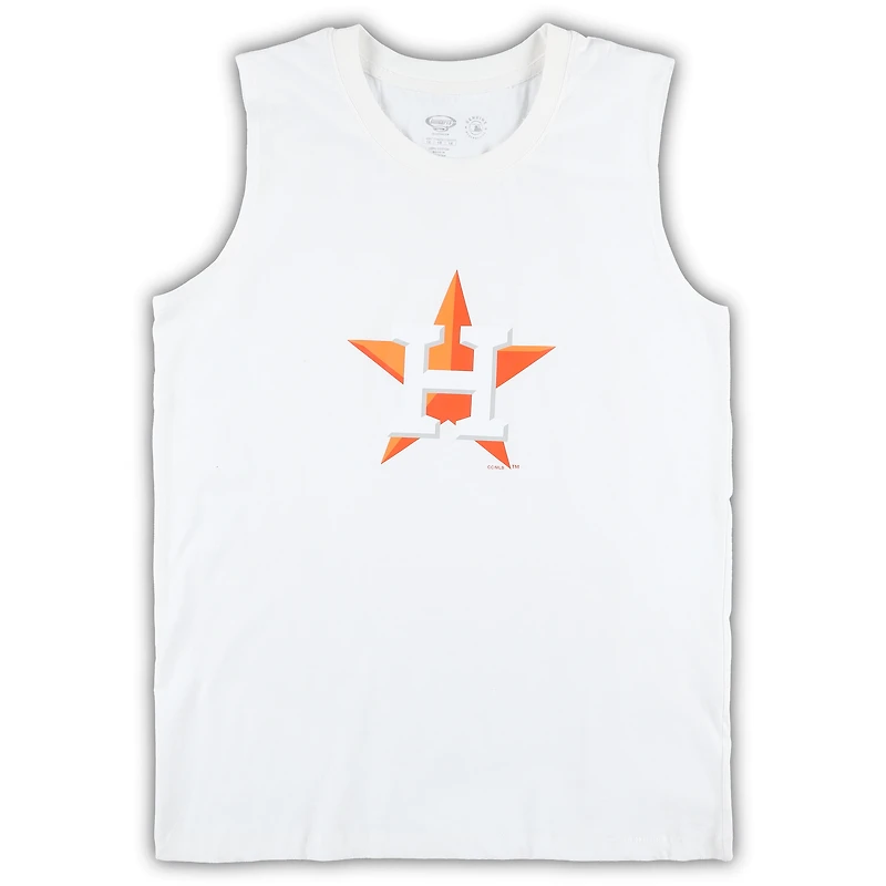 Women's Concepts Sport White/Navy Houston Astros Plus Tank Top & Shorts Sleep Set