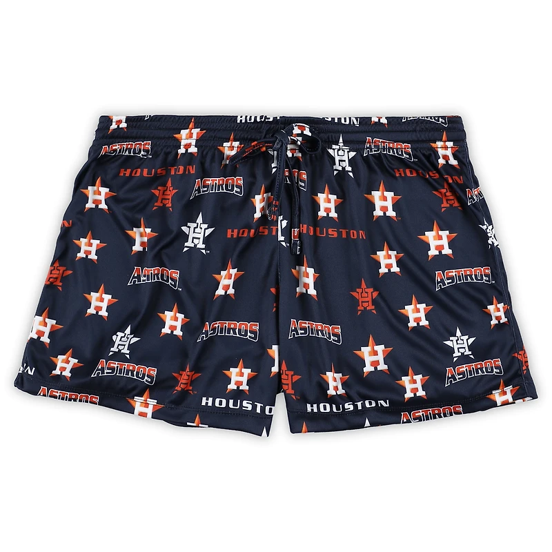 Women's Concepts Sport White/Navy Houston Astros Plus Tank Top & Shorts Sleep Set