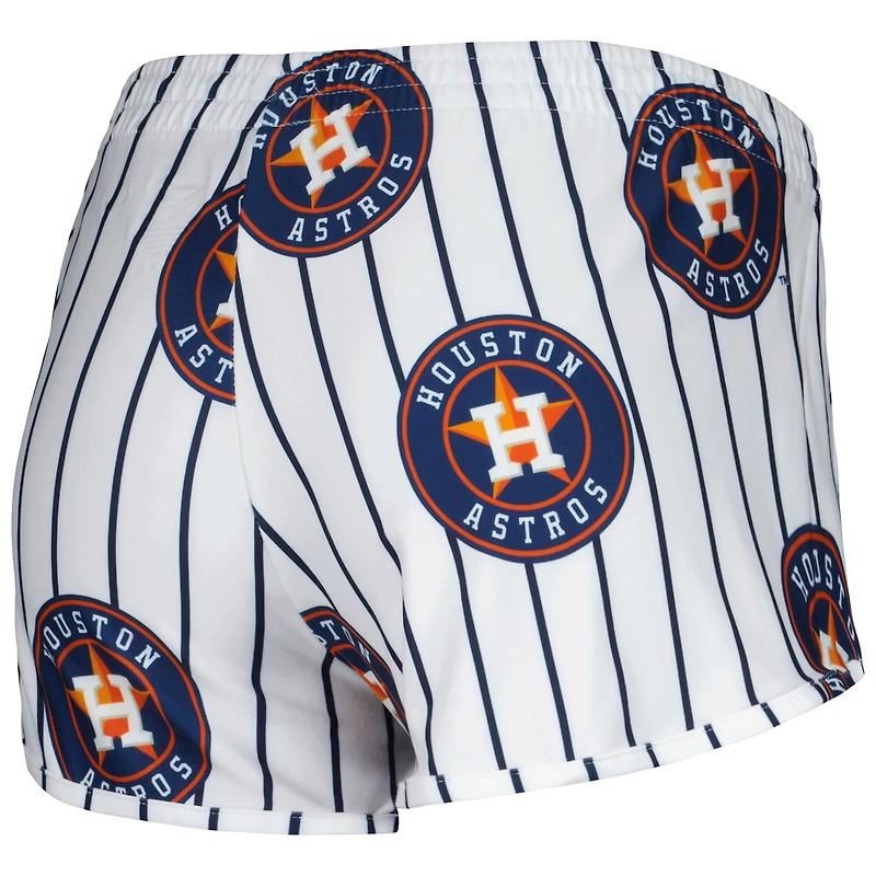 Women's Concepts Sport White Houston Astros Reel Allover Print Tank Top & Shorts Sleep Set