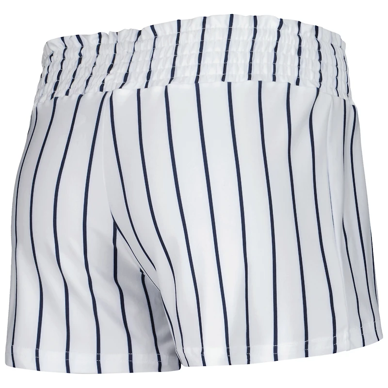 Concepts Sport - Short de nuit à fines rayures Houston Astros Reel pour femme Blanc