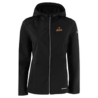 Veste zippée intégrale recyclée en softshell Evoke Eco pour femme, noire, des Astros de Houston, Cutter & Buck
