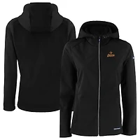 Women's Cutter & Buck Black Houston Astros Evoke Eco Softshell Recycled Full-Zip Jacket