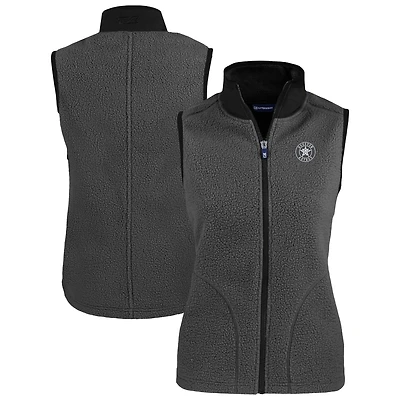 Women's Cutter & Buck Charcoal Houston Astros Cascade Eco Sherpa Fleece Vest