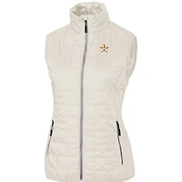 Women's Cutter & Buck Cream Houston Astros Rainier PrimaLoft Eco Full-Zip Puffer Vest