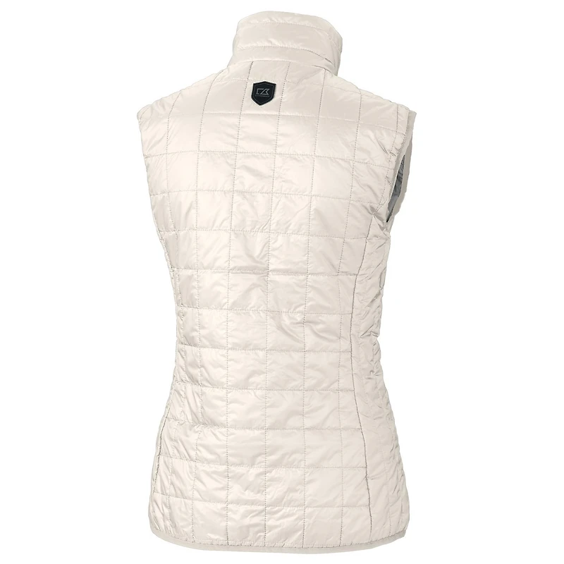 Women's Cutter & Buck Cream Houston Astros Rainier PrimaLoft Eco Full-Zip Puffer Vest