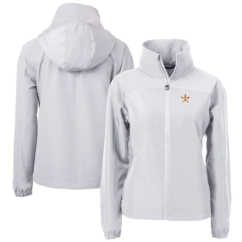 Women's Cutter & Buck  Gray Houston Astros Charter Eco Recycled Full-Zip Jacket