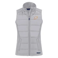 Women's Cutter & Buck  Gray Houston Astros City Connect Evoke Hybrid Eco Softshell Recycled Full-Zip Vest