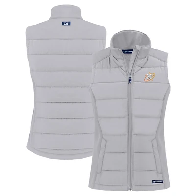 Women's Cutter & Buck  Gray Houston Astros City Connect Evoke Hybrid Eco Softshell Recycled Full-Zip Vest