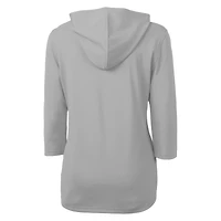 Women's Cutter & Buck Gray Houston Astros City Connect Virtue Eco Pique Recycled Half-Zip Pullover Hoodie