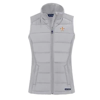 Women's Cutter & Buck  Gray Houston Astros Evoke Hybrid Eco Softshell Recycled Full-Zip Vest