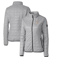 Doudoune zippée intégrale Rainier PrimaLoft Eco grise pour femme de Cutter & Buck, aux couleurs des Houston Astros.