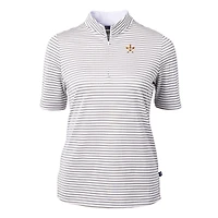 Women's Cutter & Buck  Gray Houston Astros Virtue Eco Pique Stripe Top