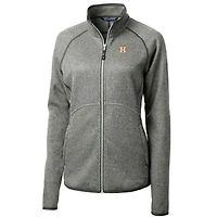Veste en tricot à fermeture éclair intégrale pour femme, couleur bleu marine chiné, Cutter & Buck, des Astros de Houston