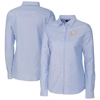 Chemise habillée en tissu Oxford extensible City Connect bleu clair pour femme, Cutter & Buck, Houston Astros