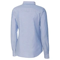 Chemise habillée en tissu Oxford extensible City Connect bleu clair pour femme, Cutter & Buck, Houston Astros