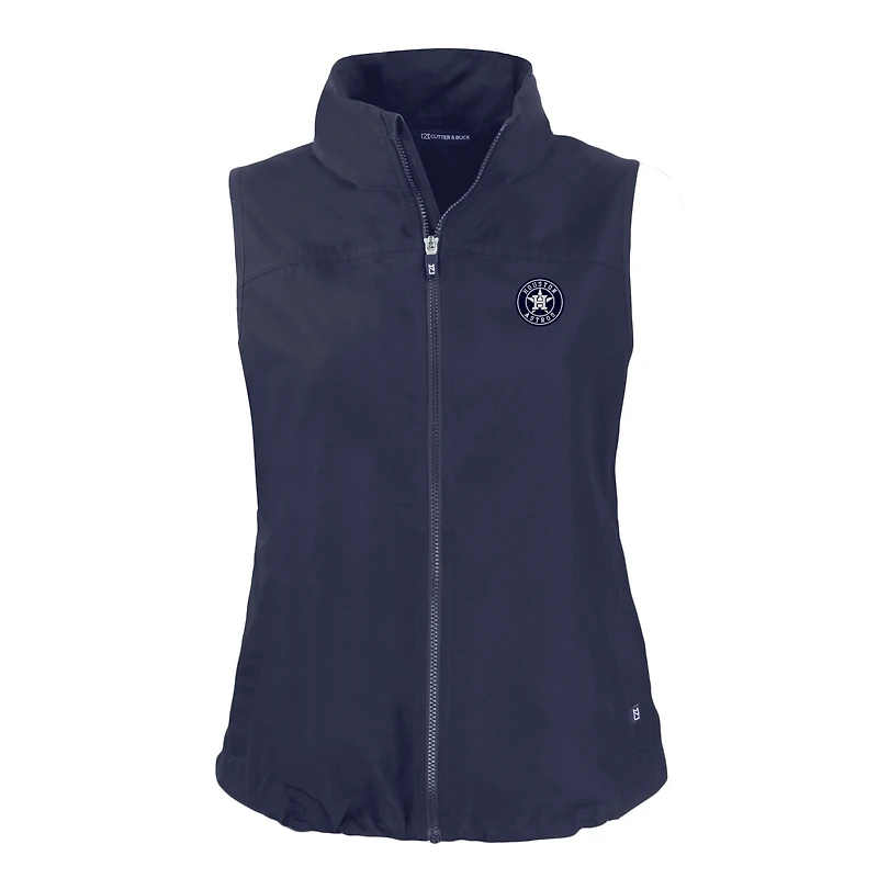 Women's Cutter & Buck Navy Houston Astros Charter Eco Recycled Full-Zip Vest
