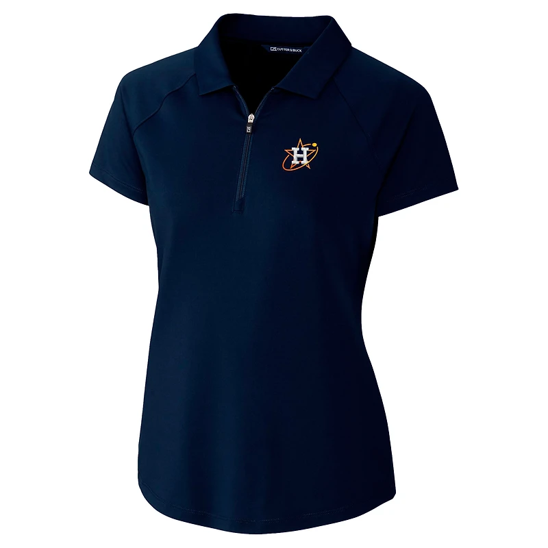 Women's Cutter & Buck Navy Houston Astros City Connect Forge Stretch Polo