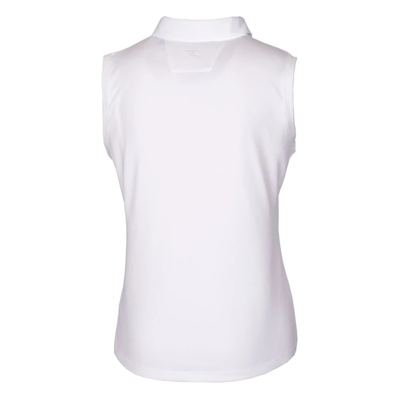 Women's Cutter & Buck White Houston Astros Americana Logo DryTec Forge Stretch Sleeveless Polo