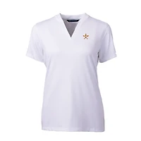 Haut à col en V extensible DryTec Forge pour femme, blanc, Cutter & Buck, Houston Astros