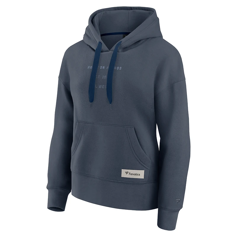 Women's Fanatics Blue Houston Astros Elements Future Ground Subtle Tonal Pullover Hoodie