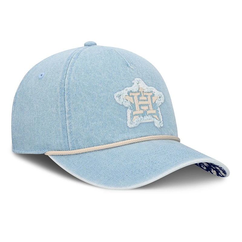 Women's Fanatics Denim Houston Astros Roped Adjustable Hat