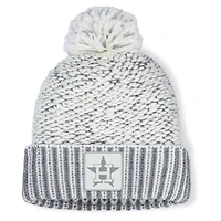 Pull à revers et pompon Fanatics gris chiné des Astros de Houston pour femme