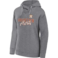 Sweat à capuche léger Fanatics Heather Grey Houston Astros Script Favorite pour femmes
