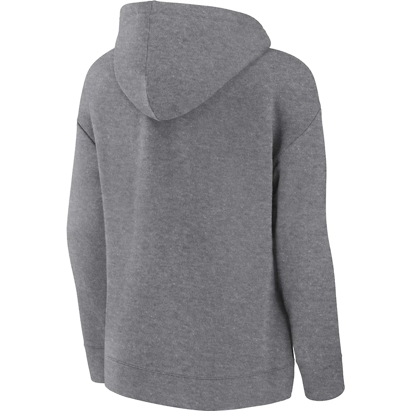 Sweat à capuche léger Fanatics Heather Grey Houston Astros Script Favorite pour femmes