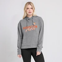 Sweat à capuche léger Fanatics Heather Grey Houston Astros Script Favorite pour femmes