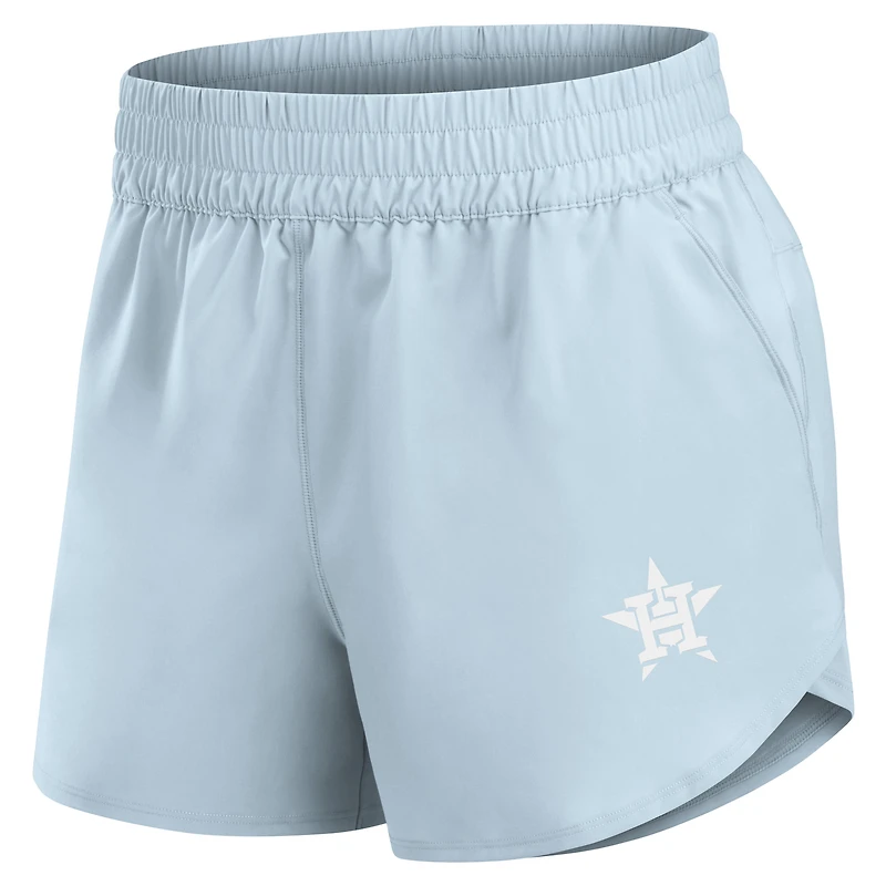 Women's Fanatics Light Blue Houston Astros Studio Woven Vibe Shorts