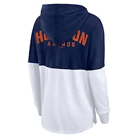 Women's Fanatics Navy/White Houston Astros Backup Option Pullover Hoodie