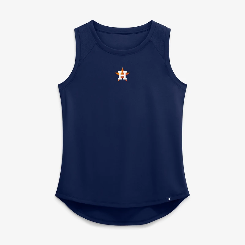Women's Fanatics Navy Houston Astros Draped Mesh Back Performance Tank Top