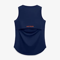 Débardeur de performance Fanatics bleu marine pour femme, Houston Astros, dos en maille drapée