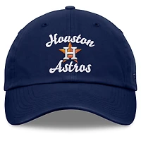 Women's Fanatics Navy Houston Astros Fundamental Script Logo Adjustable Hat