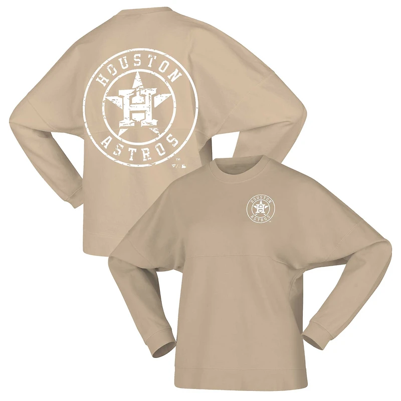 Sweat-shirt en polaire de marque Fanatics Tan Houston Astros pour femmes