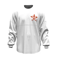 T-shirt à manches longues Fanatics blanc Houston Astros Baseball Stitch Spirit Jersey pour femmes