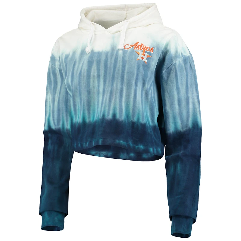 Women's FOCO Navy Houston Astros Dip-Dye Hoodie T-Shirt and Pants Sleep Set