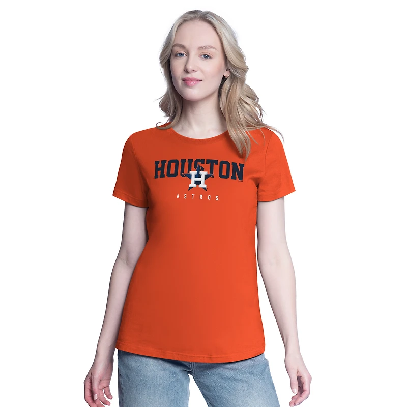 Women's G-III 4Her by Carl Banks  Navy/Orange Houston Astros Two T-Shirt Combo Pack