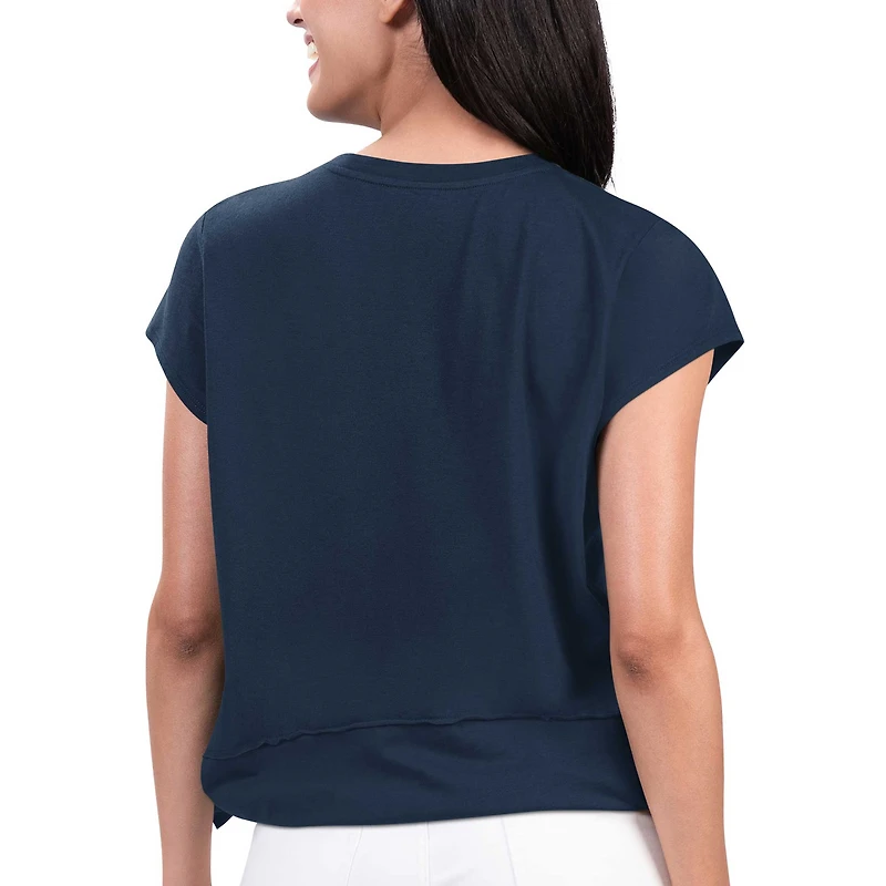 T-shirt mode G-III 4Her par Carl Banks pour femmes, bleu marine, Houston Astros Cheer