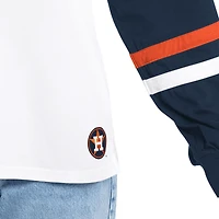 T-shirt à manches longues et capuche oversize G-III 4Her pour femme, par Carl Banks, blanc/marine, Houston Astros, joueur clé