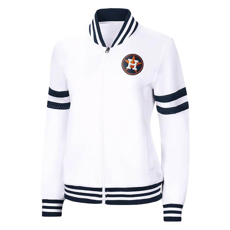 Women's G-III 4Her by Carl Banks White Houston Astros Pre-Game - Full-Zip Track Jacket