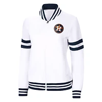 Women's G-III 4Her by Carl Banks White Houston Astros Pre-Game - Full-Zip Track Jacket