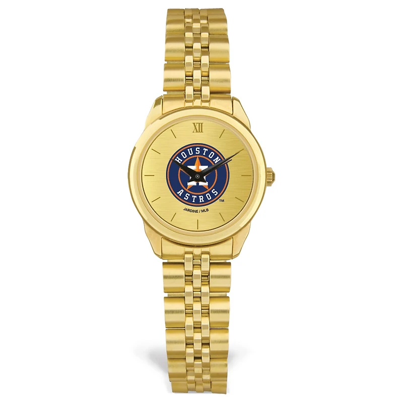 Montre-bracelet à maillons roulés en or pour femme des Astros de Houston