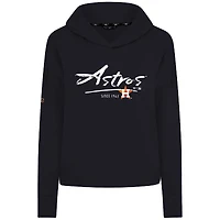 Sweat à capuche court noir Accolade Sweet Express pour femme Levelwear des Astros de Houston