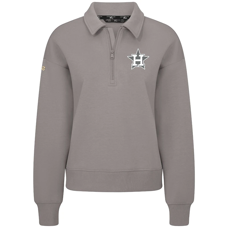 Women's Levelwear Gray Houston Astros Canmore Quarter-Zip Pullover