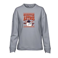 Sweat-shirt inaugural Fiona des Astros de Houston pour femme Levelwear, gris