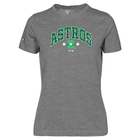 Women's Levelwear Gray Houston Astros St. Patrick's Day Maddox Plaid T-Shirt