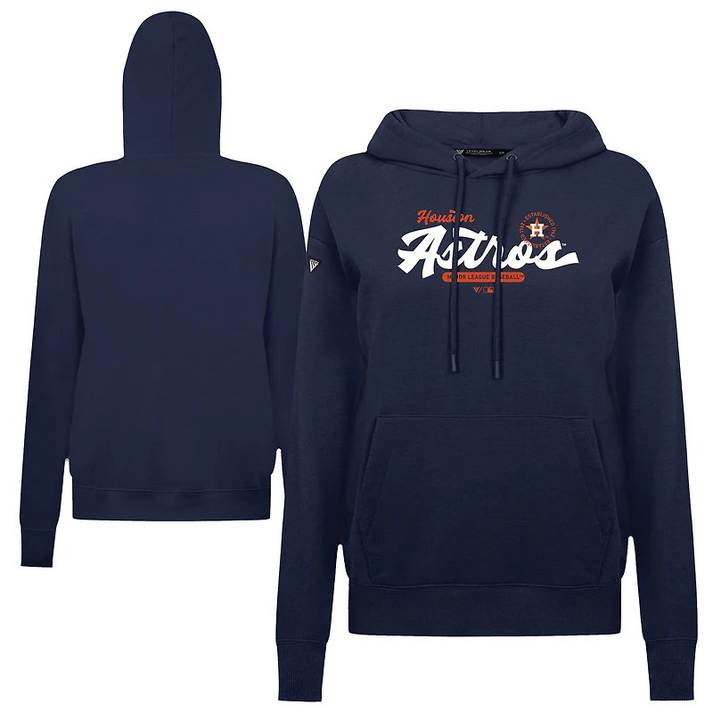 Women's Levelwear Navy Houston Astros Accolade Adorn Monument Pullover Hoodie